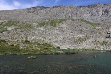 Altai lake in the mountains