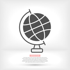 Globe icon vector. lorem ipsum Flat Design JPG