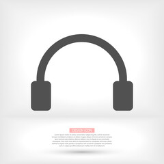 headphones icon vector. lorem ipsum Flat Design JPG