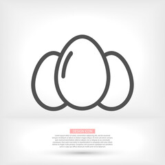 an egg icon vector. lorem ipsum Flat Design JPG