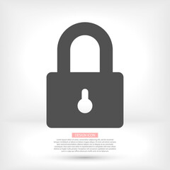 Lock vector icon . lorem ipsum Flat Design JPG