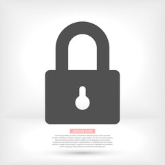 Lock vector icon . lorem ipsum Flat Design JPG