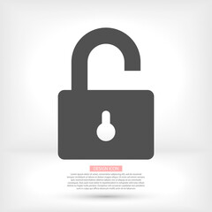 Lock vector icon . lorem ipsum Flat Design JPG