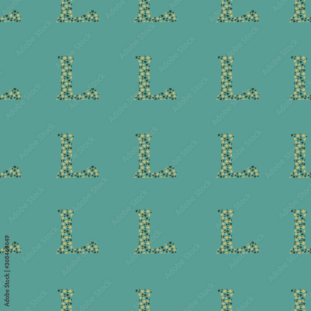 Poster a from the alfabet repeat pattern print background