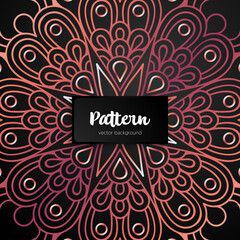 Vector ornamental mandala inspired ethnic art