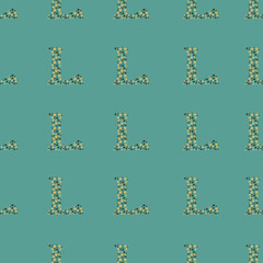 A from the alfabet repeat pattern print background