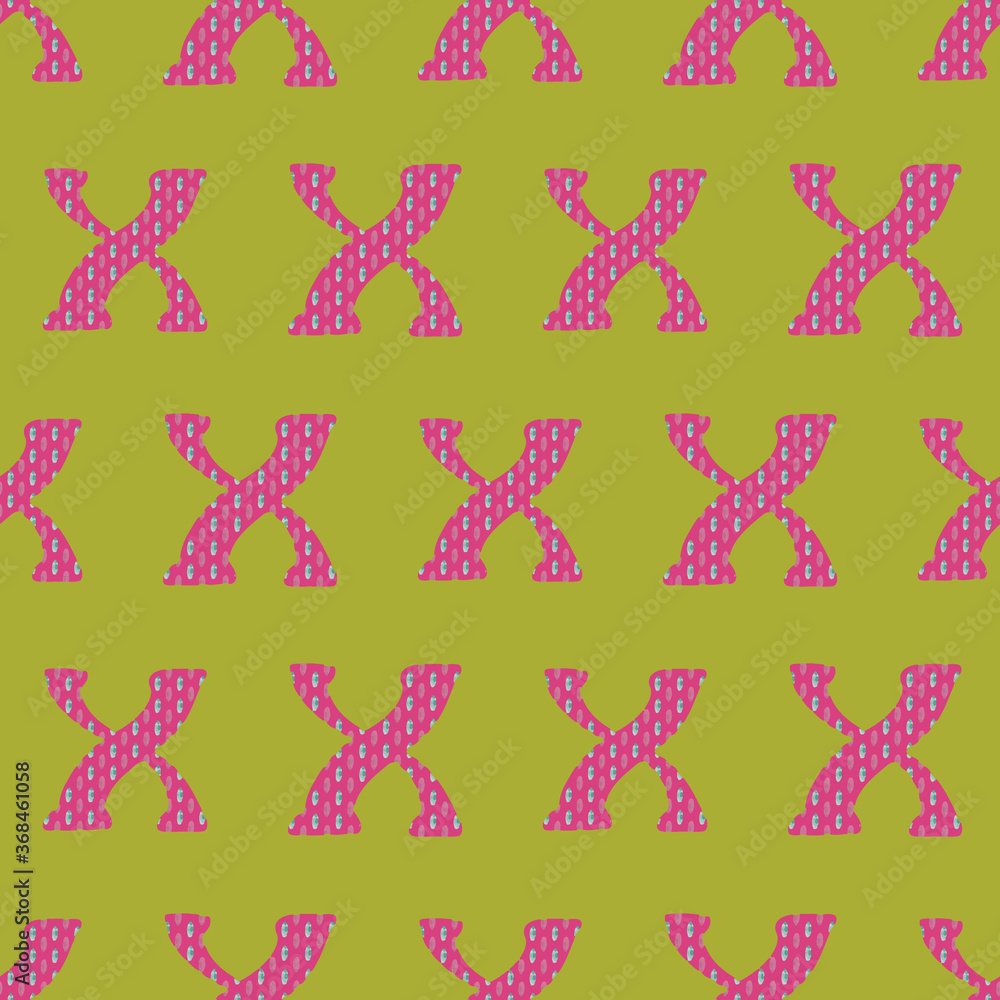 Poster x from the alfabet repeat pattern print background