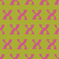 X from the alfabet repeat pattern print background © Doeke