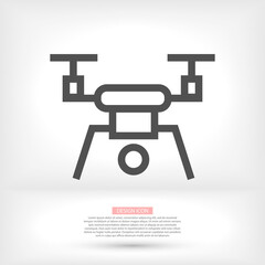 quadrocopter 10 bond icon design vector graphic