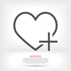 Fototapeta premium heart 10 eps bond icon design vector graphic