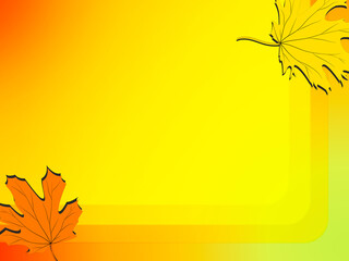 Autumn background with colorful maple leaves for greeting card