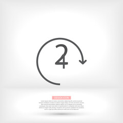 24 hours 10 eps bond icon design vector graphic