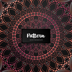 Vector ornamental mandala inspired ethnic art