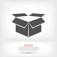 Box vector icon or logo in modern line style. vector icon High quality black outline pictogram for website design and mobile apps vector icon. Vector illustration on a background.