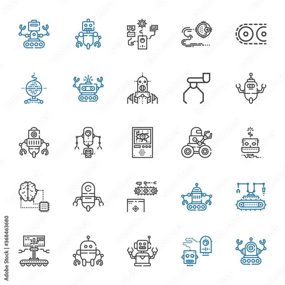 Sticker automation icons set