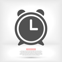 Clock icon in trendy flat style isolated on background. Clock, logo, application, user interface. Clock Icon Vector Illustration