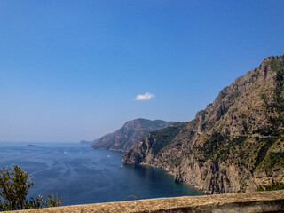 Obraz premium Sea view around the road in the region of the Amalfi Coast, Italy.