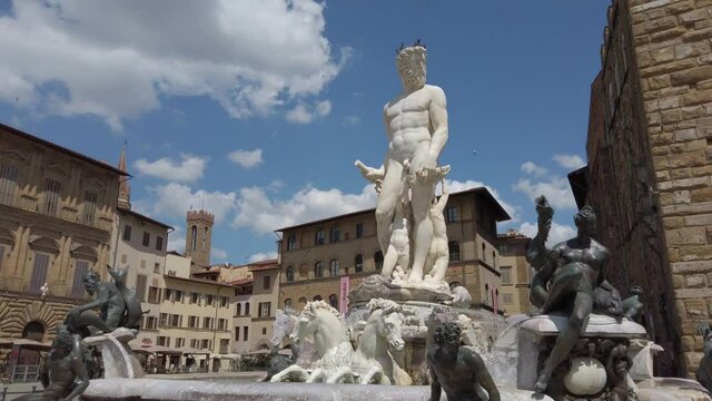 Fontana del Nettuno, Fountain of Neptune. Florence, Italy.