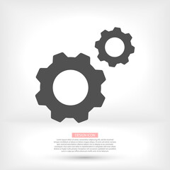 Settings isolated vector icon. Gear symbol. vector icon Gear tool or button for web application or UI. vector icon Trendy flat style