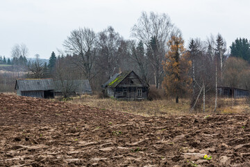 Old wooden traditional house in latvia