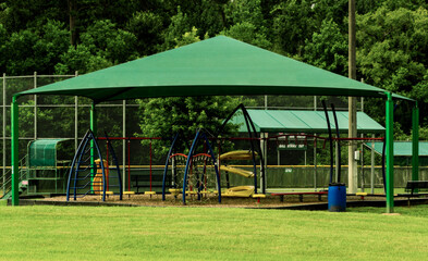 A covered playground
at a sports complex in Conroe, TX.