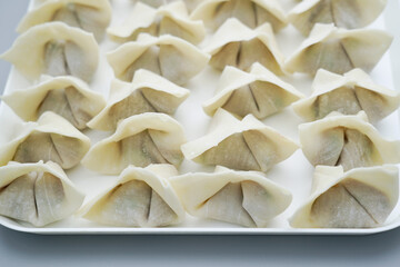 Traditional Chinese food wonton is placed on a white background