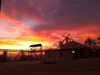 sunset on the beach