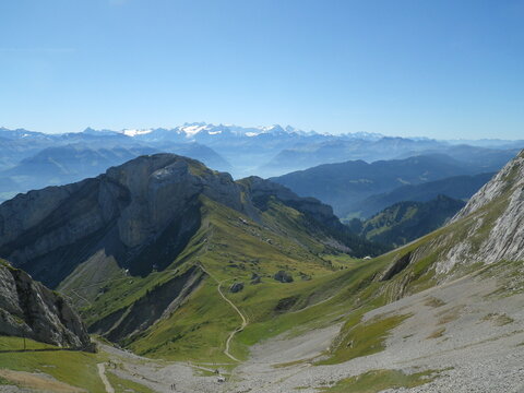 Bernese Alps Seen From Mt. Pilatus