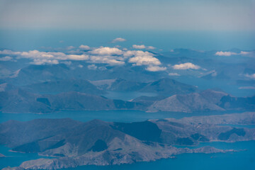 Obraz premium Aerial views of the west coast of the north island of New Zealand