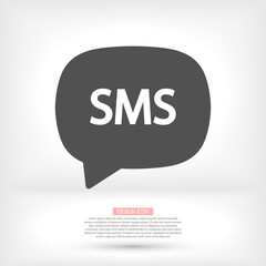SMS mail vector icon. mail to receive SMS icon. mail to send SMS icon. mail for reading SMS flat