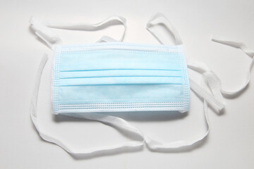 CORONAVIRUS text with protective masks. Novel coronavirus 2019-nCoV, MERS-Cov middle East respiratory syndrome coronavirus.