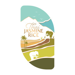 paddy rice premium organic natural product banner logo vector design