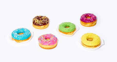 Junk food sugar donuts