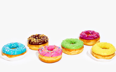 Junk food sugar donuts