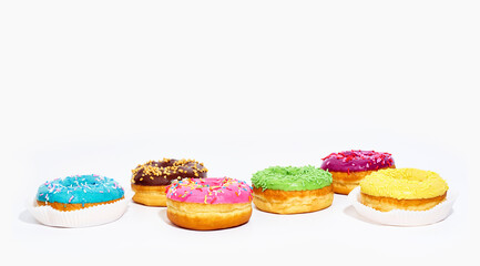 Junk food sugar donuts