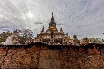 Landscape Ayutthaya Historical Park in Ayutthaya. The famous temples of Thailand.