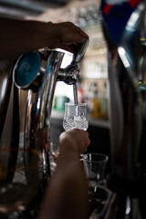 Getting some water in the restaurant