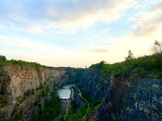 sunset in the mountains