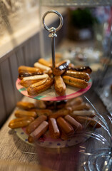 Dessert plates on a table