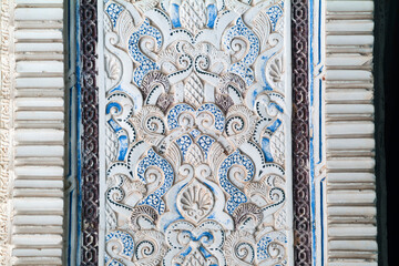 Moorish art and architecture inside the Alhambra, Granada, Spain