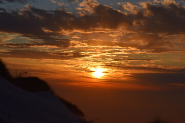 Beautiful picture of sunset in nainital uttarakhand india