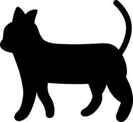 歩いている猫のシルエット