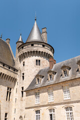 Fototapeta na wymiar Castle of Sully-sur-Loire in France