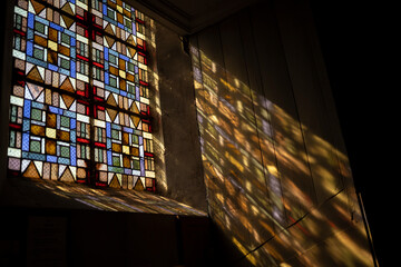 Light coming threw stained glass
