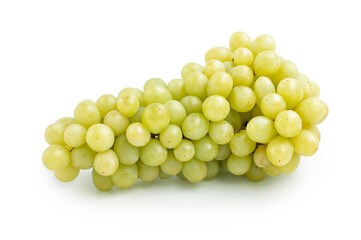 Bunch of green grape fruit isolate on white background, clipping path included.
