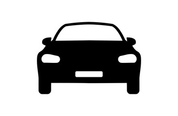 Fototapeta premium Samochód i ikona symbol korka na białym tle