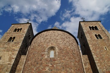 Fototapeta na wymiar Romanesque collegiate church of St. Mary and St. Alexius in Tum near Leczyca, Poland