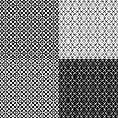 seamless black white retro geometric patterns