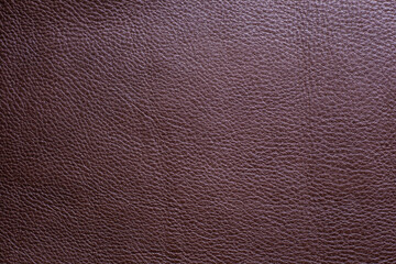 Fototapeta premium Dark brown genuine full grain leather texture