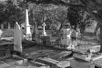 an old cemetery with long forgotten graves